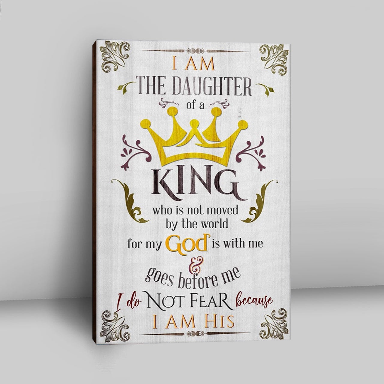 I Am The Daughter Of A King Canvas Wall Art - Christian Canvas Prints - Religious Wall Decor