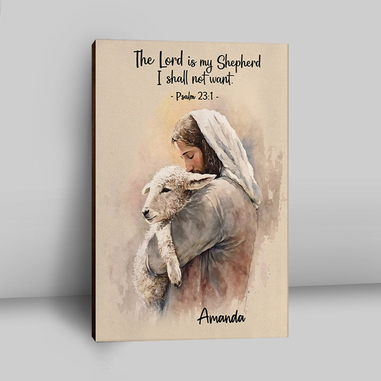 Psalm 31 The Lord Is My Shepherd Personalized Canvas Wall Art - Christian Canvas Prints - Bible Verse Gift For Women Of God