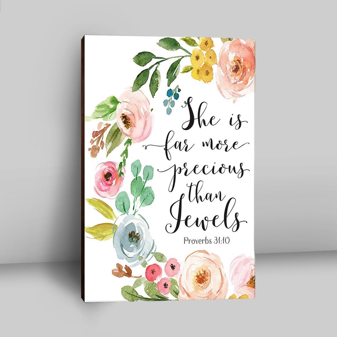 Proverbs 31 10 - She Is More Precious Than Jewels Canvas Prints - Christian Canvas Wall Art Decor