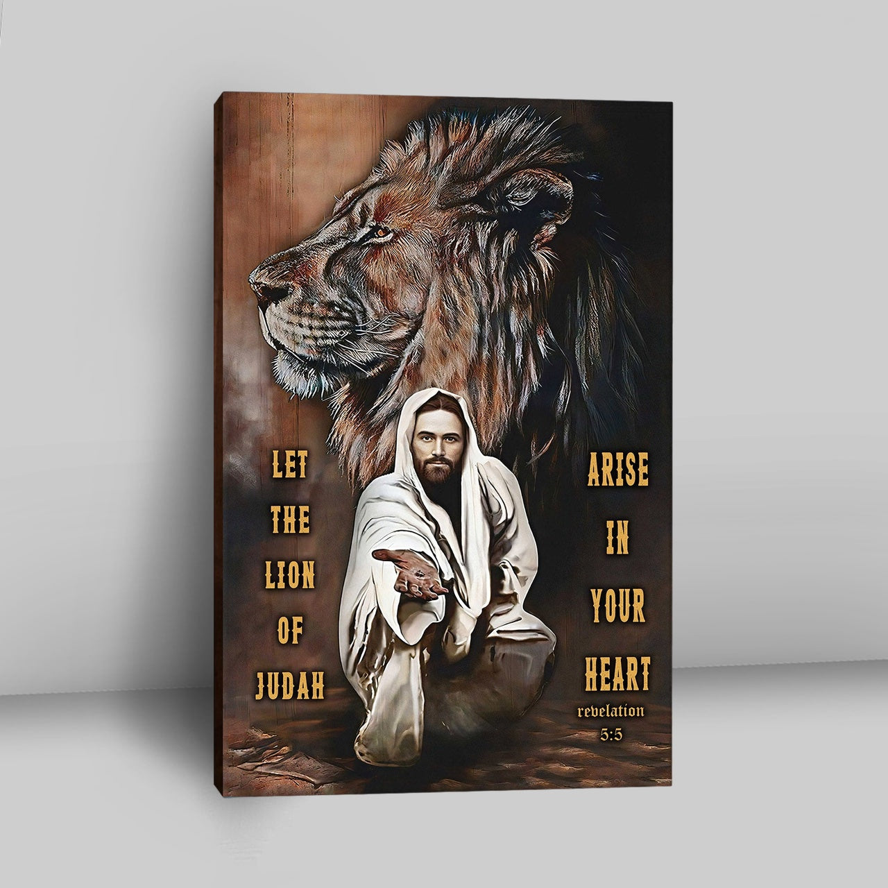 Let The Lion Of Judah Arise In Your Heart Canvas Wall Art - Revelation 5 5 - Christian Wall Canvas - Religious Canvas Prints