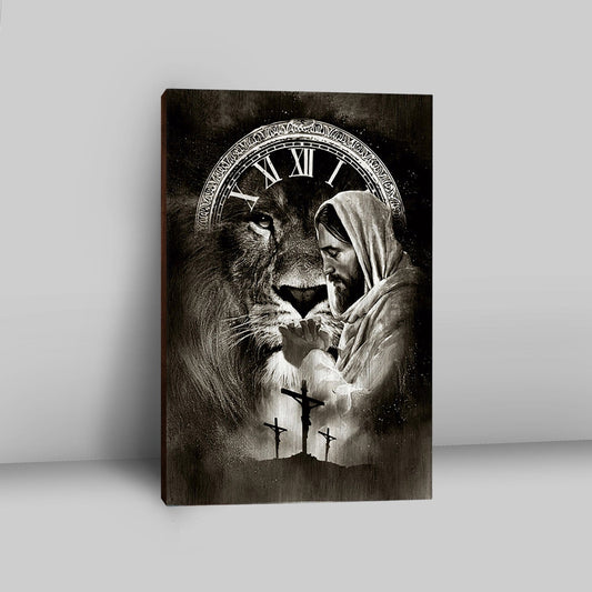 Jesus Pray For Healing Lion Of Judah Canvas Wall Art - Bible Verse Canvas Art - Inspirational Art - Christian Home Decor