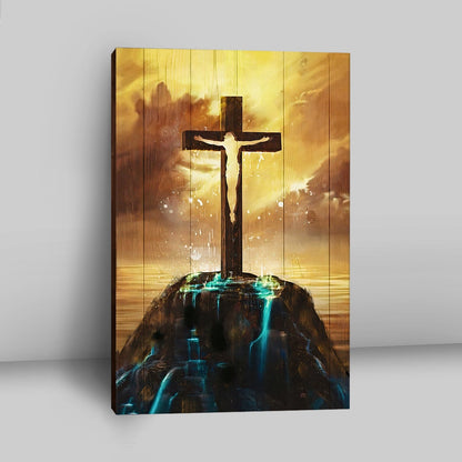 Jesus On The Cross Canvas Wall Art - Jesus Canvas Pictures - Christian Canvas Wall Art