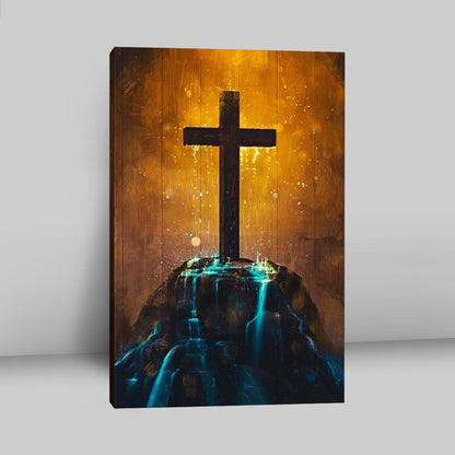 Cross Canvas Wall Art - Christian Wall Canvas - Religious Canvas Prints