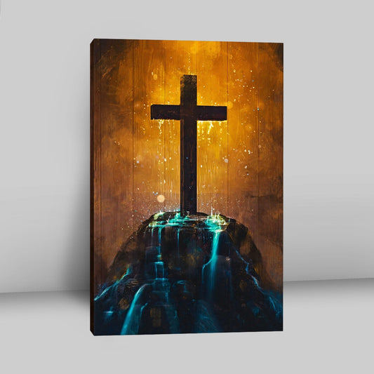 Cross Canvas Wall Art - Christian Wall Canvas - Religious Canvas Prints