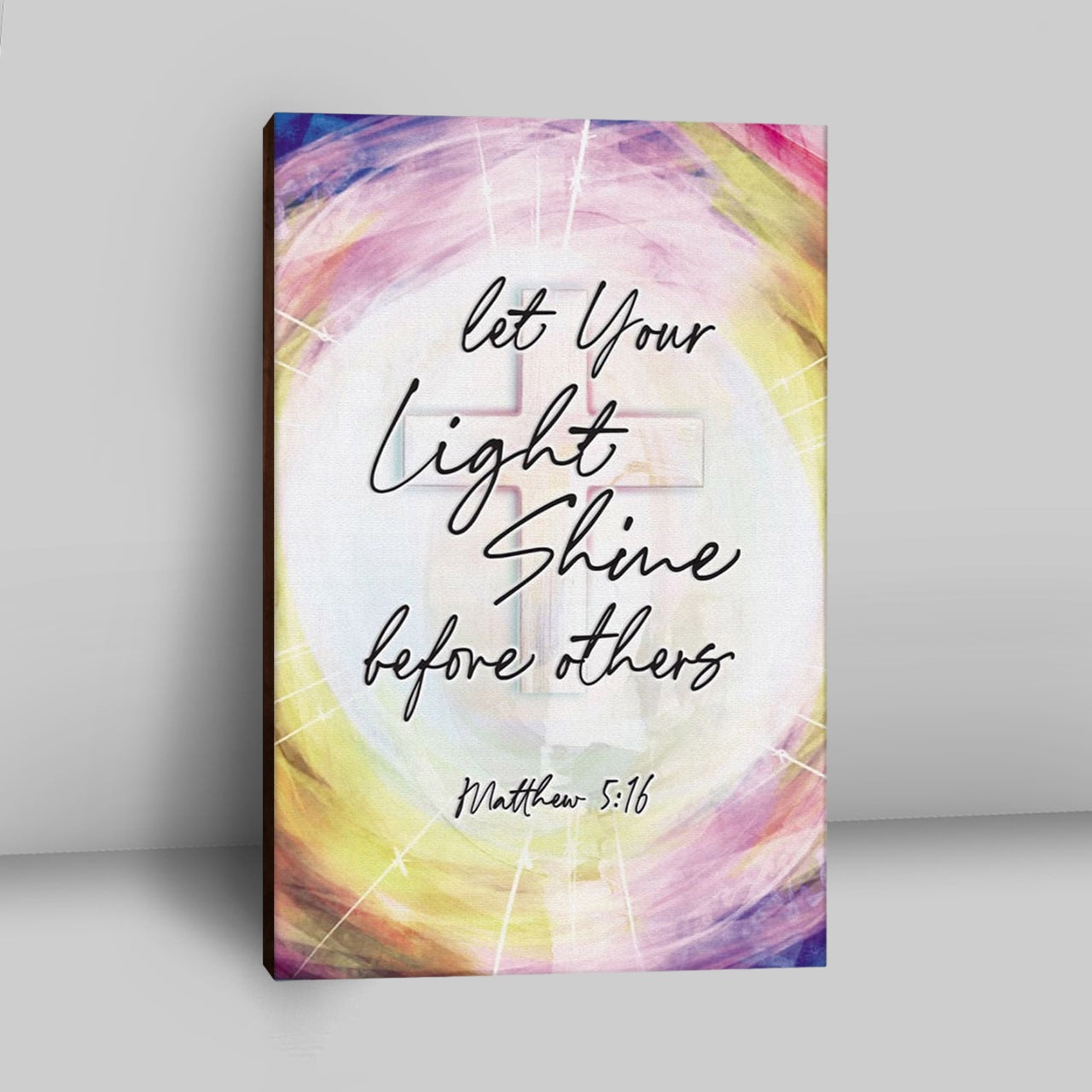 Matthew 516 Let Your Light Shine Before Others Canvas Wall Art - Christian Canvas Prints - Religious Wall Decor