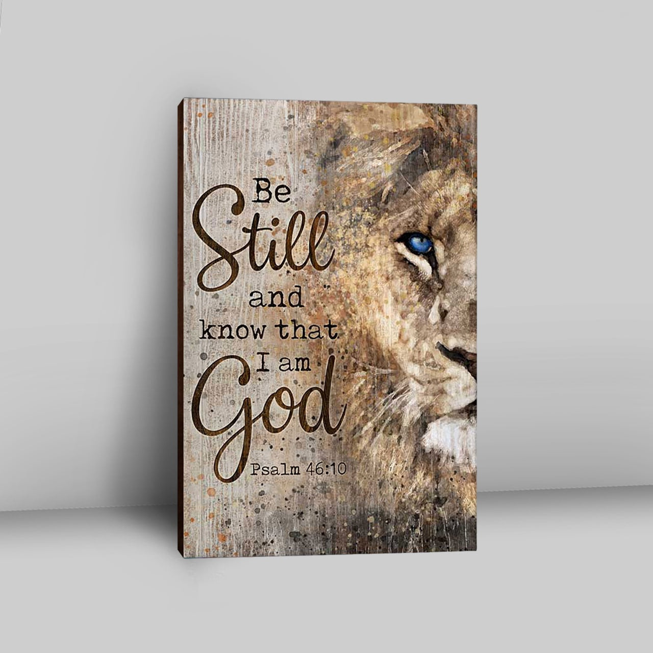 Be Still And Know That I Am God Lion Of Judah Canvas Art - Bible Verse Wall Art - Christian Inspirational Wall Decor