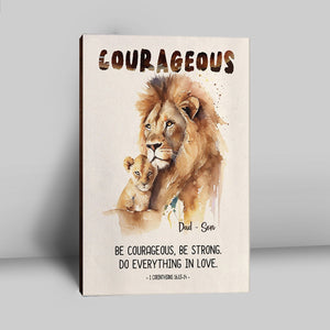 1 Corinthians 1613-14 Be Courageous Be Strong Personalized Canvas Wall Art - Religious Canvas Prints - Bible Canvas Art