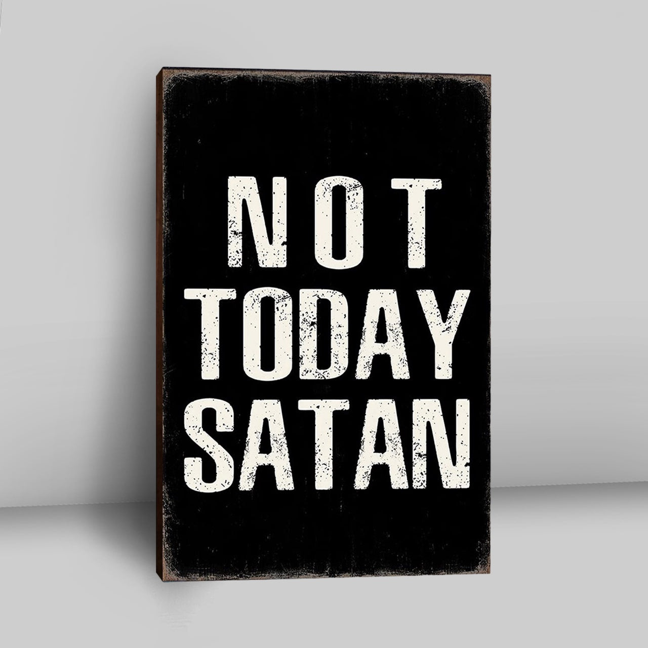 Not Today Satan Canvas Wall Art - Christian Canvas Wall Art Decor