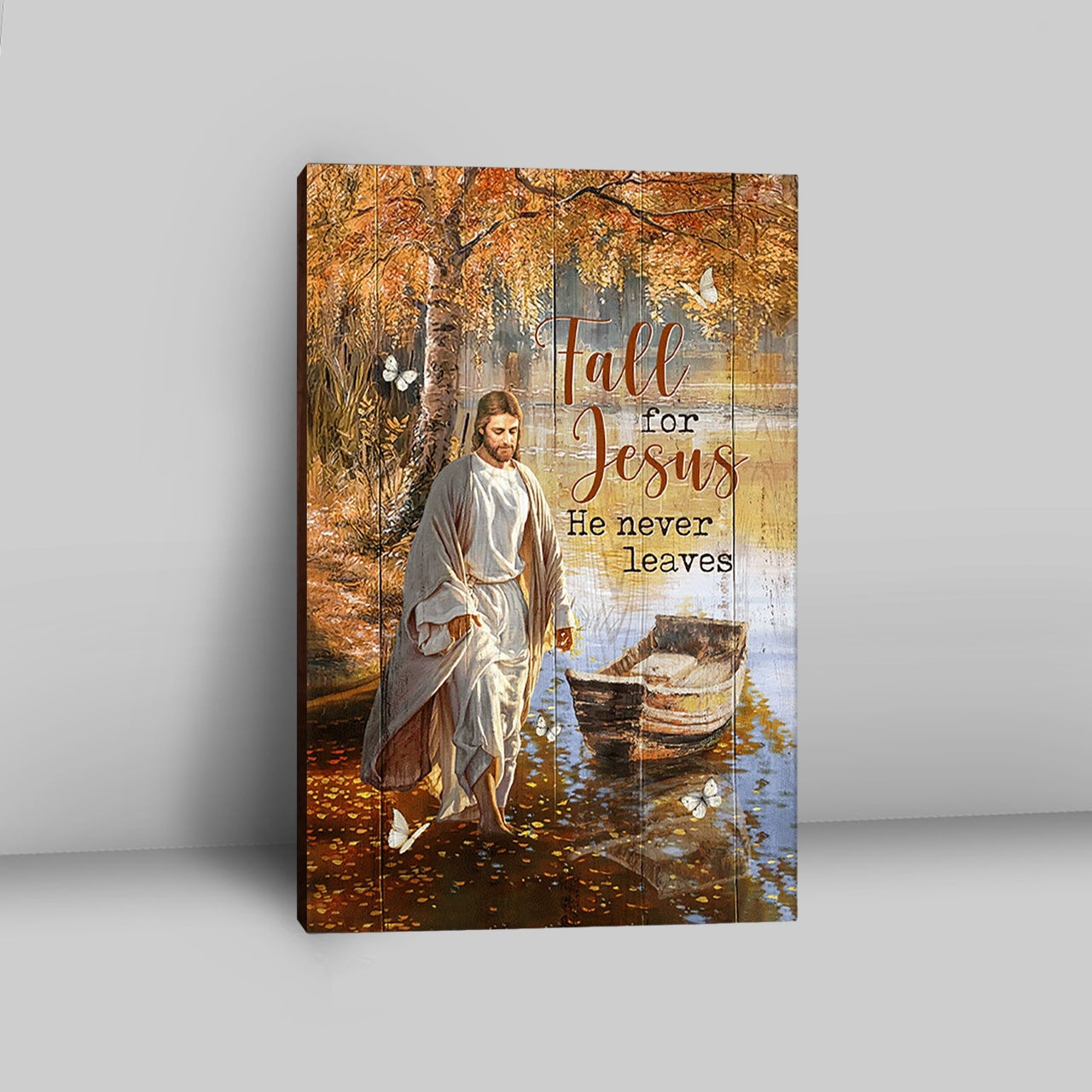 Jesus Walking On The Water Beautiful Lake Wall Art Canvas - Jesus Portrait Canvas Prints - Christian Wall Art