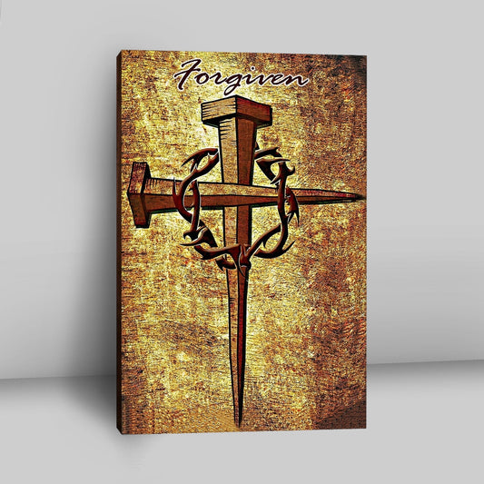 For Given Cross Canvas Wall Art - Christian Wall Canvas - Religious Canvas Prints