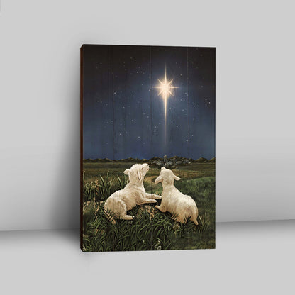 Lambs Look At The Light Star Of Bethlehem Canvas - Lion Canvas Print - Christian Wall Art - Religious Home Decor