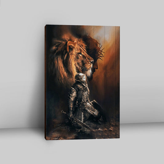 Jesus Christ The Lion Of Judah Warrior Of Christ Wall Art Canvas - Jesus Portrait Canvas Prints - Christian Wall Art