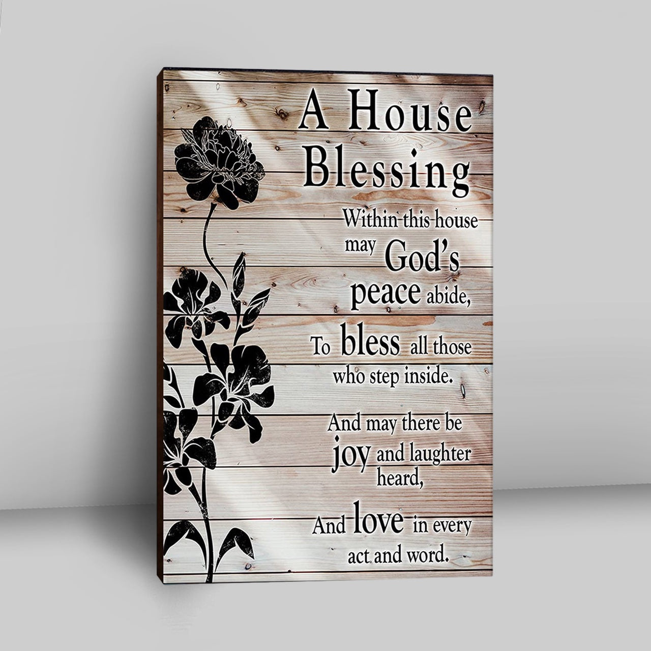 A House Blessing Canvas Wall Art - Religious Housewarming Gifts For Women Pastor Minister