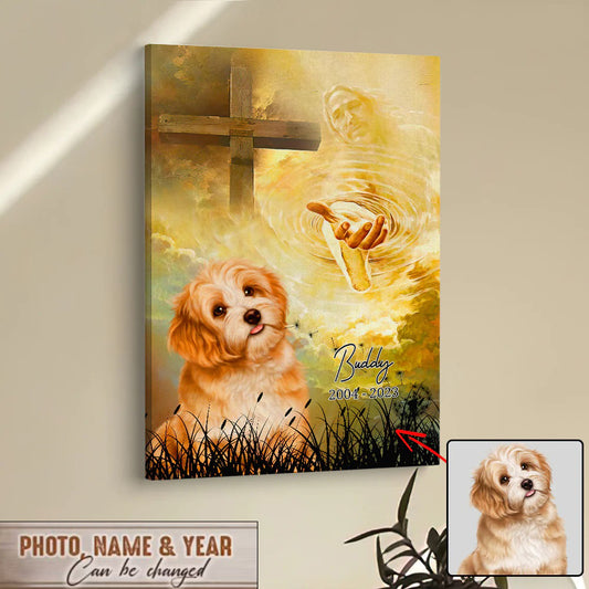 Dog Memorial Canvas Prints - Take My Hand Jesus - Pet Loss Gifts For Pet Lover