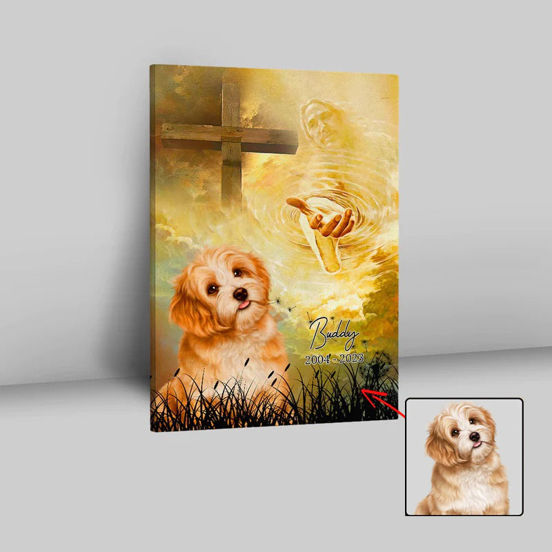 Cat Memorial Canvas Prints - Take My Hand Jesus - Pet Loss Gifts