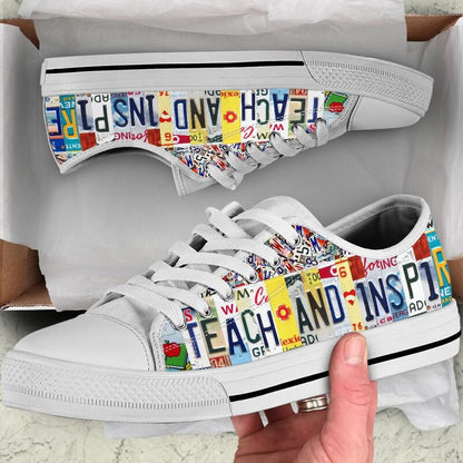 5Th Grade License Plates Low Top Shoes, Teacher Shoes, Low Top Sneakers