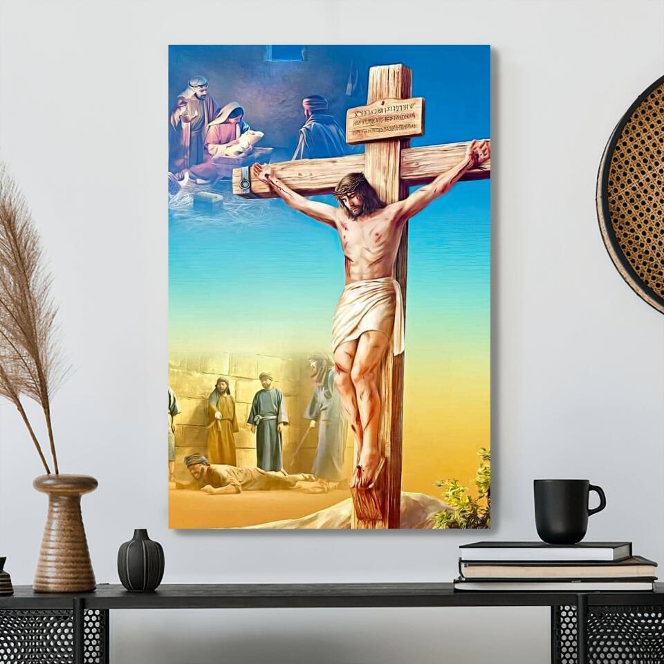 God Canvas 1 - Jesus Canvas - Christian Gift - Jesus Canvas Painting - Jesus Canvas Art - Bible Verse Canvas Wall Art - Scripture Canvas - Ciaocustom