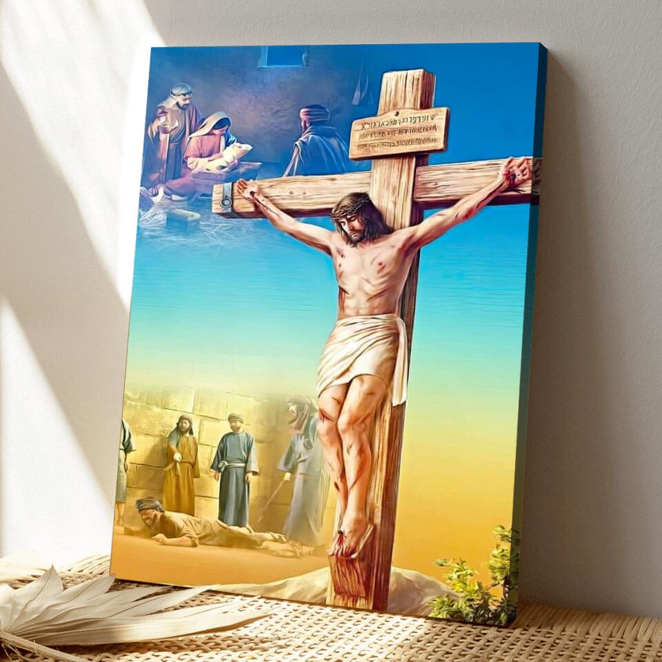 God Canvas 1 - Jesus Canvas - Christian Gift - Jesus Canvas Painting - Jesus Canvas Art - Bible Verse Canvas Wall Art - Scripture Canvas - Ciaocustom