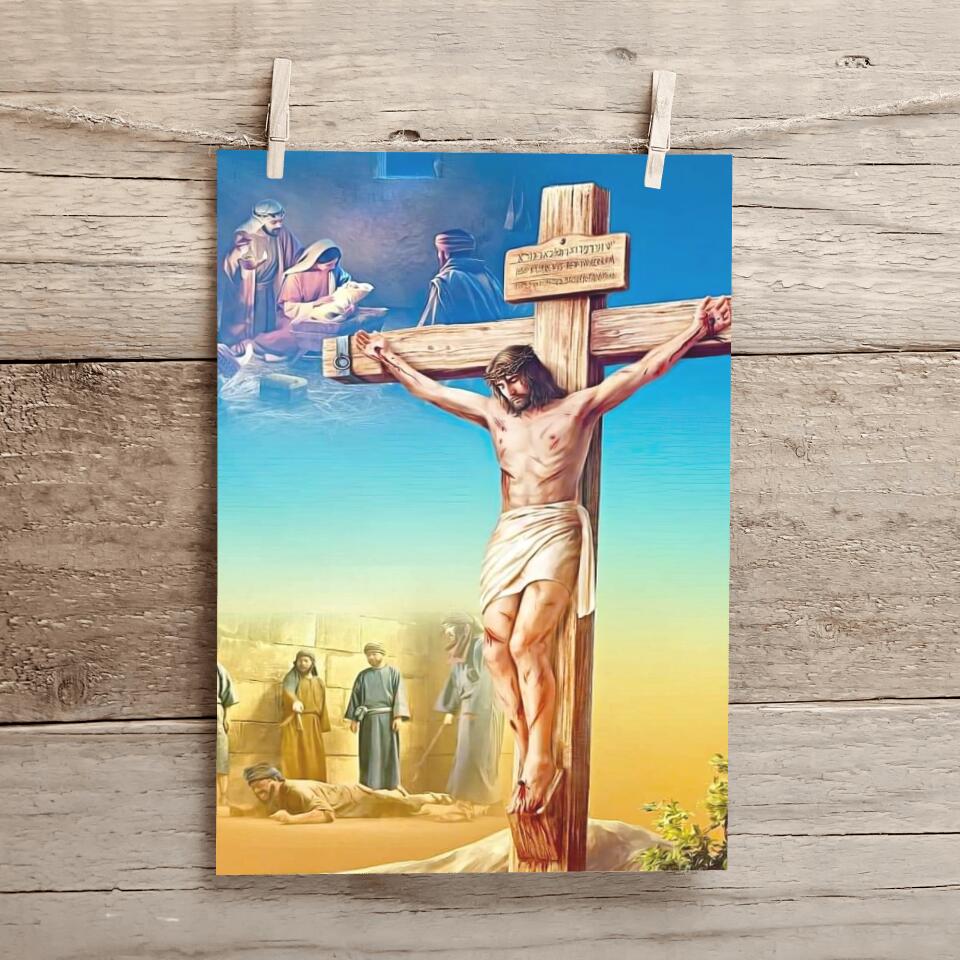 God Canvas 1 - Jesus Canvas - Christian Gift - Jesus Canvas Painting - Jesus Canvas Art - Bible Verse Canvas Wall Art - Scripture Canvas - Ciaocustom