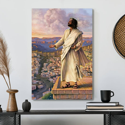 Second Temptation Of Jesus - Jesus Canvas Painting - Jesus Canvas Art - Scripture Canvas - Ciaocustom