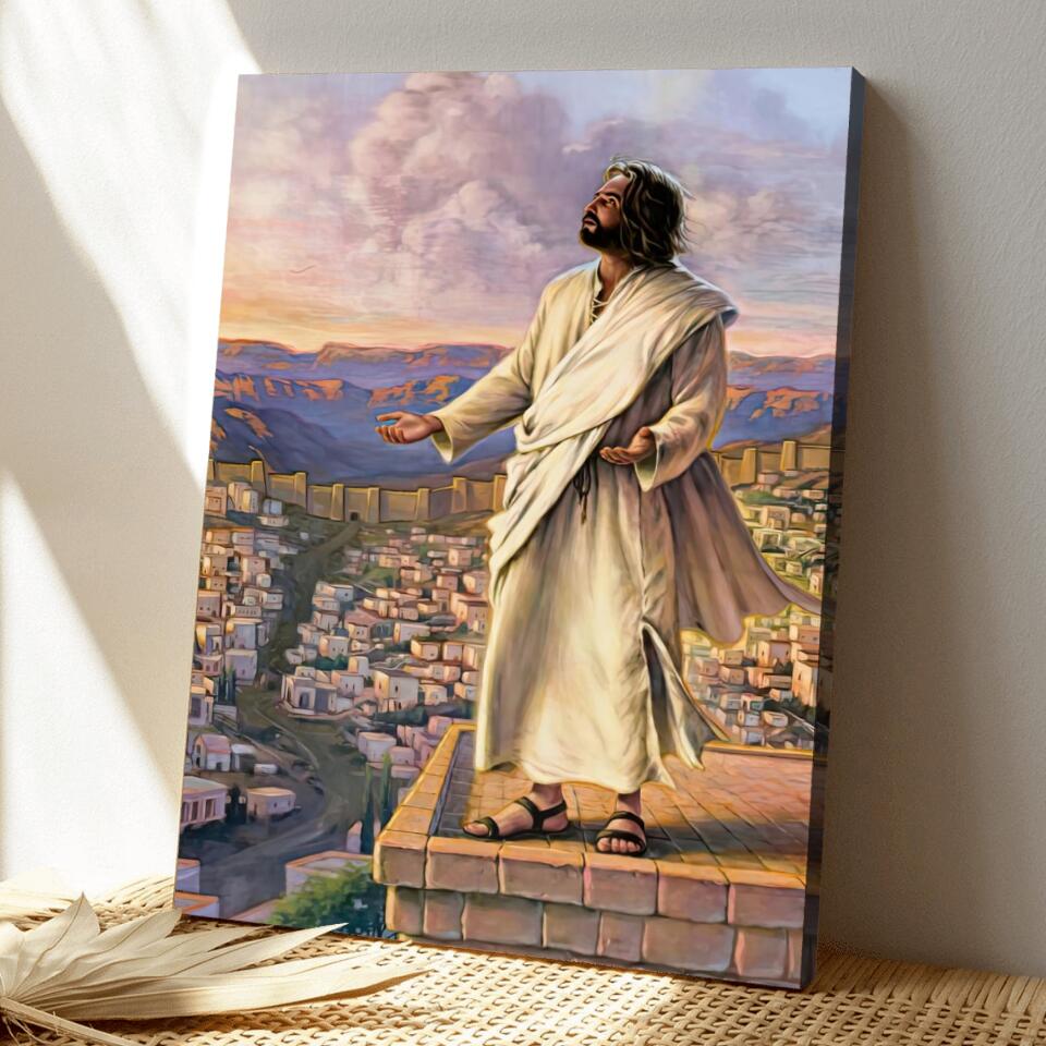 Second Temptation Of Jesus - Jesus Canvas Painting - Jesus Canvas Art - Scripture Canvas - Ciaocustom