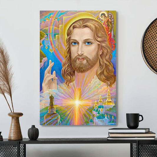 God Canvas 19 - Jesus Canvas - Christian Gift - Jesus Canvas Painting - Jesus Canvas Art - Bible Verse Canvas Wall Art - Scripture Canvas - Ciaocustom