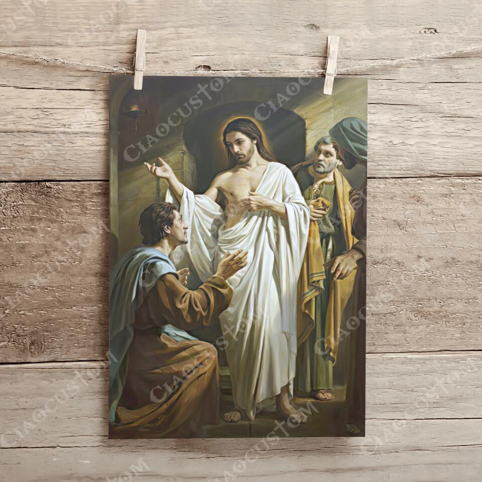 God Canvas 52 - Jesus Canvas - Christian Gift - Jesus Canvas Painting - Jesus Canvas Art - Bible Verse Canvas Wall Art - Scripture Canvas - Ciaocustom