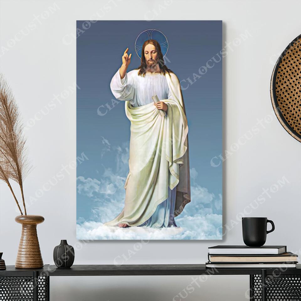 God Canvas 61 - Jesus Canvas - Christian Gift - Jesus Canvas Painting - Jesus Canvas Art - Bible Verse Canvas Wall Art - Scripture Canvas - Ciaocustom