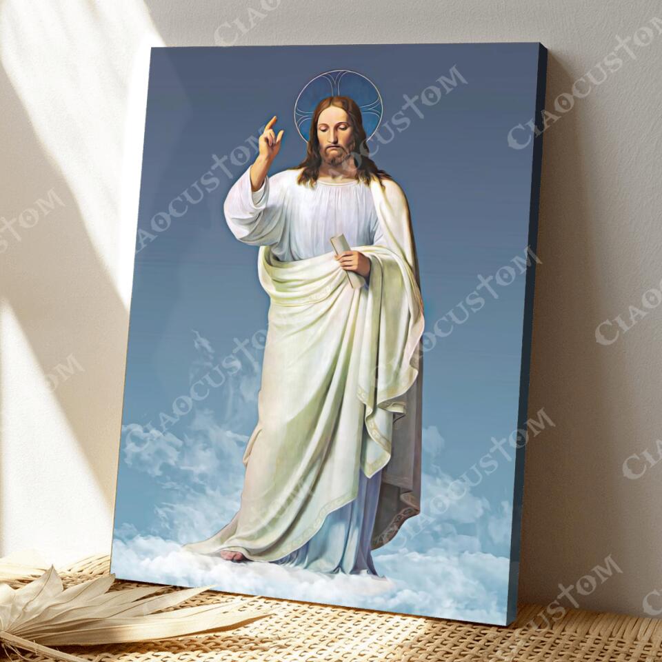 God Canvas 61 - Jesus Canvas - Christian Gift - Jesus Canvas Painting - Jesus Canvas Art - Bible Verse Canvas Wall Art - Scripture Canvas - Ciaocustom