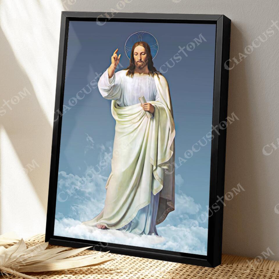 God Canvas 61 - Jesus Canvas - Christian Gift - Jesus Canvas Painting - Jesus Canvas Art - Bible Verse Canvas Wall Art - Scripture Canvas - Ciaocustom