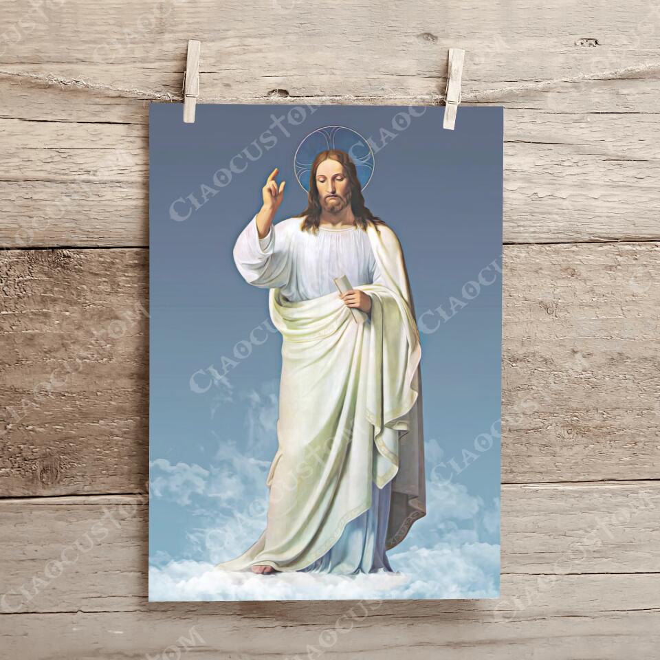 God Canvas 61 - Jesus Canvas - Christian Gift - Jesus Canvas Painting - Jesus Canvas Art - Bible Verse Canvas Wall Art - Scripture Canvas - Ciaocustom