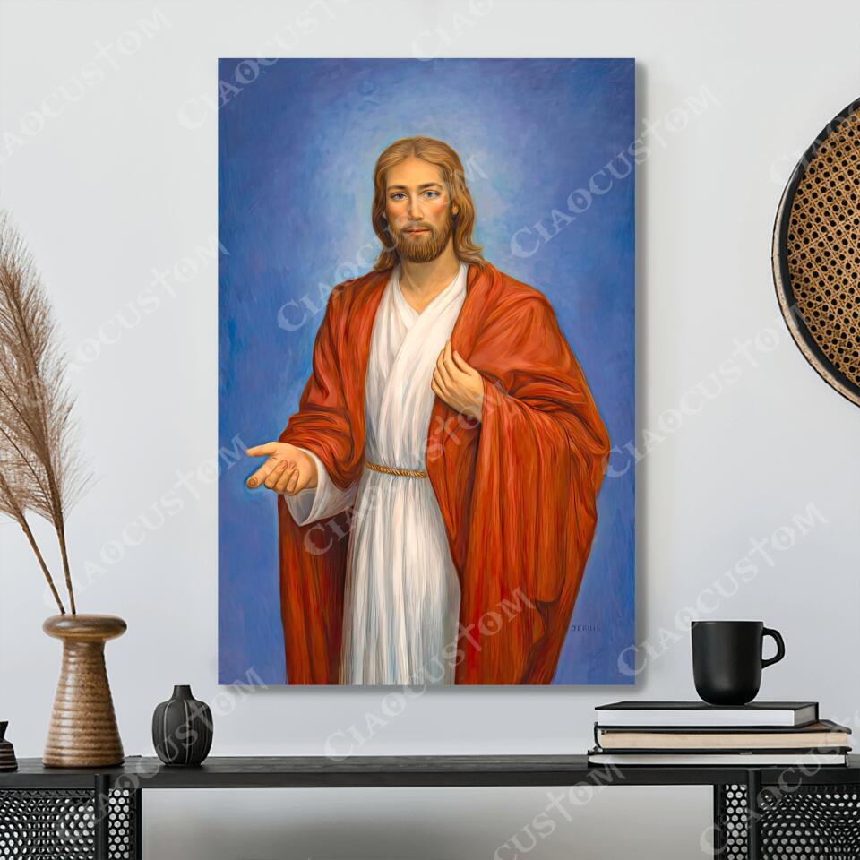 Black Jesus - Jesus Canvas - Christian Gift - Jesus Canvas Painting - Jesus Canvas Art - Scripture Canvas - Ciaocustom