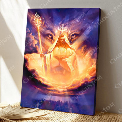 Lion Of Judah Paintings - Jesus Canvas - Christian Gift - Jesus Canvas Art- Scripture Canvas - Ciaocustom