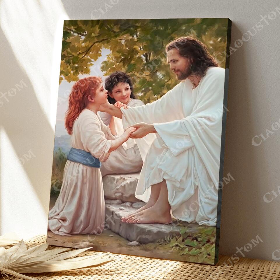 God Canvas 73 - Jesus Canvas - Christian Gift - Jesus Canvas Painting - Jesus Canvas Art - Bible Verse Canvas Wall Art - Scripture Canvas - Ciaocustom