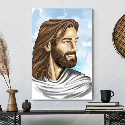 God Canvas 76 - Jesus Canvas - Christian Gift - Jesus Canvas Painting - Jesus Canvas Art - Bible Verse Canvas Wall Art - Scripture Canvas - Ciaocustom