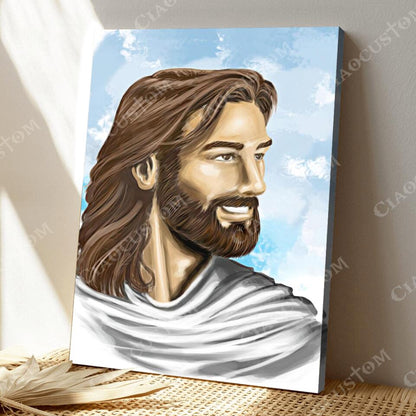 God Canvas 76 - Jesus Canvas - Christian Gift - Jesus Canvas Painting - Jesus Canvas Art - Bible Verse Canvas Wall Art - Scripture Canvas - Ciaocustom