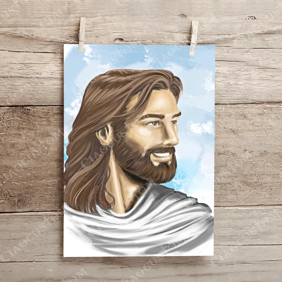 God Canvas 76 - Jesus Canvas - Christian Gift - Jesus Canvas Painting - Jesus Canvas Art - Bible Verse Canvas Wall Art - Scripture Canvas - Ciaocustom