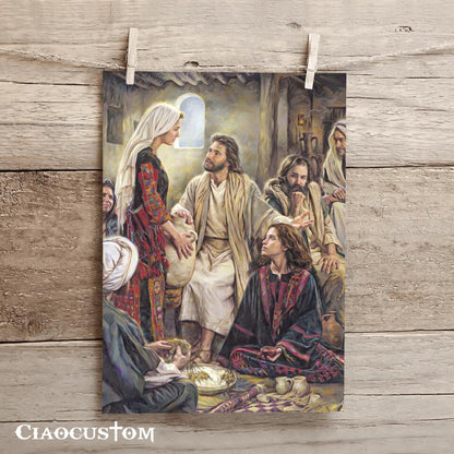 Jesus Canvas Art - Jesus Poster - Jesus Canvas - Christian Gift - Jesus Canvas Painting - Ciaocustom