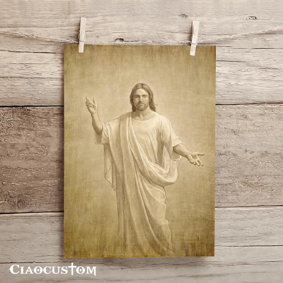 Jesus Canvas Art 2 - Jesus Poster - Jesus Canvas - Christian Gift - Jesus Canvas Painting - Ciaocustom