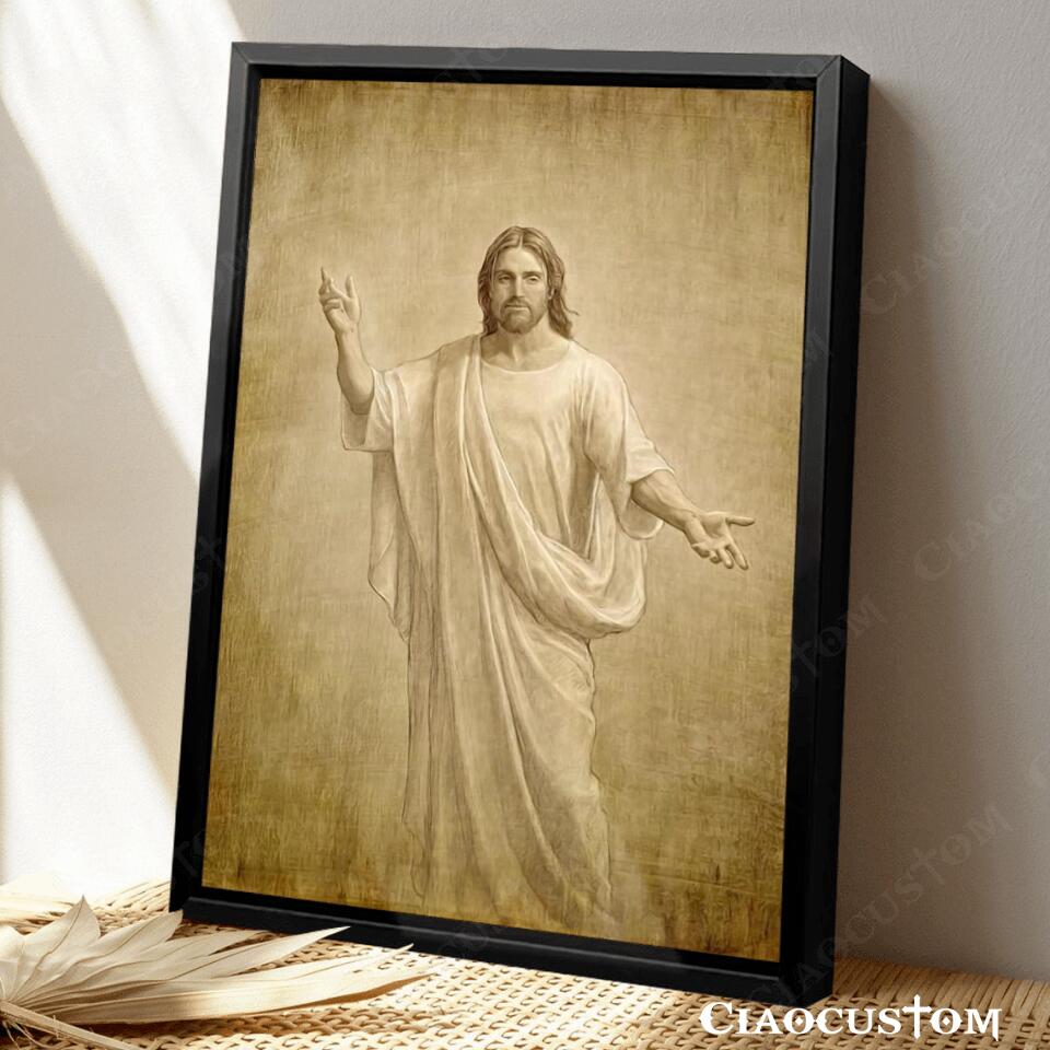 Jesus Canvas Art 2 - Jesus Poster - Jesus Canvas - Christian Gift - Jesus Canvas Painting - Ciaocustom