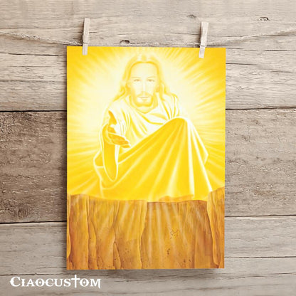 Jesus Canvas Art 5 - Jesus Poster - Jesus Canvas - Christian Gift - Jesus Canvas Painting - Ciaocustom