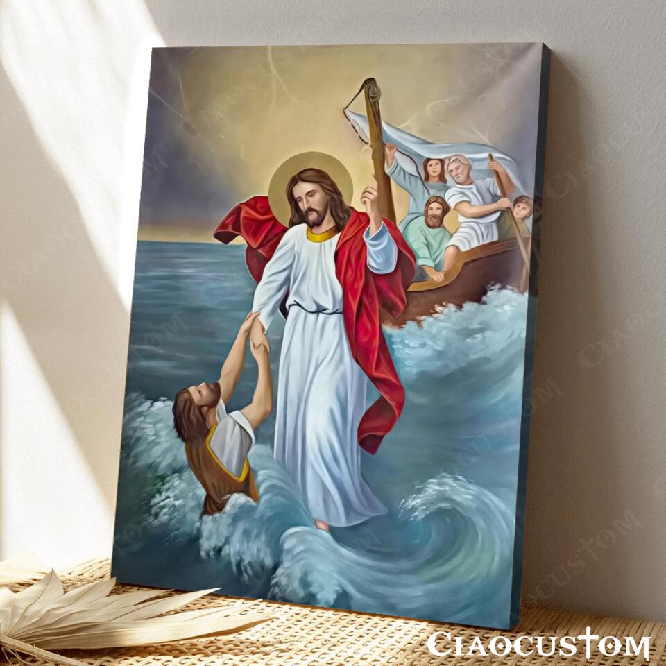 Jesus Canvas Painting 3 - Jesus Canvas Art - Jesus Poster - Jesus Canvas - Christian Gift - Ciaocustom