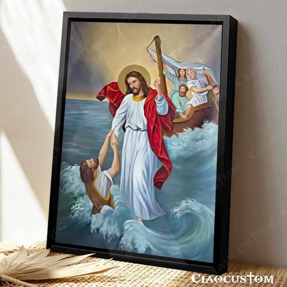 Jesus Canvas Painting 3 - Jesus Canvas Art - Jesus Poster - Jesus Canvas - Christian Gift - Ciaocustom