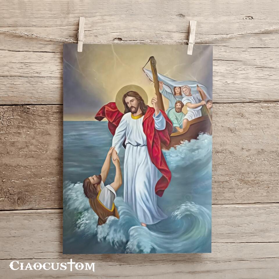 Jesus Canvas Painting 3 - Jesus Canvas Art - Jesus Poster - Jesus Canvas - Christian Gift - Ciaocustom