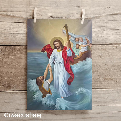 Jesus Canvas Painting 3 - Jesus Canvas Art - Jesus Poster - Jesus Canvas - Christian Gift - Ciaocustom