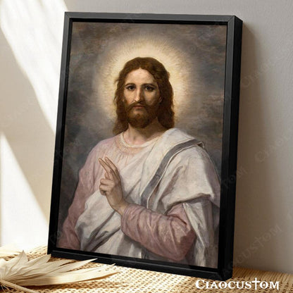 19th Century Jesus Painting - Jesus Canvas Art - Jesus Poster - Jesus Canvas - Christian Gift - Ciaocustom