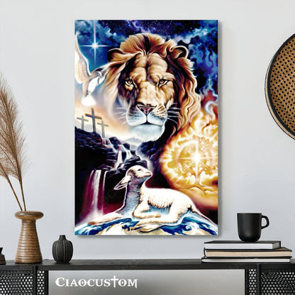 Lion - Jesus Canvas Painting 14 - Jesus Canvas Art - Jesus Poster - Jesus Canvas - Christian Gift - Ciaocustom