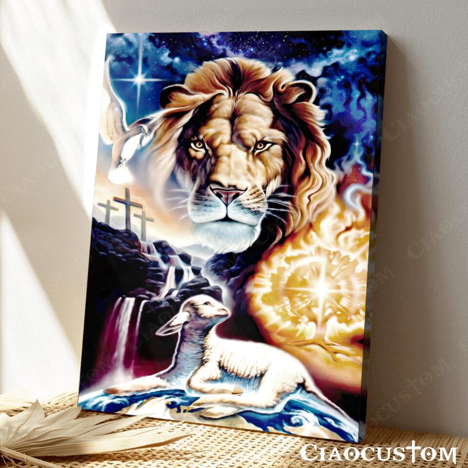 Lion - Jesus Canvas Painting 14 - Jesus Canvas Art - Jesus Poster - Jesus Canvas - Christian Gift - Ciaocustom