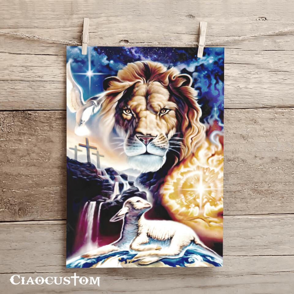 Lion - Jesus Canvas Painting 14 - Jesus Canvas Art - Jesus Poster - Jesus Canvas - Christian Gift - Ciaocustom