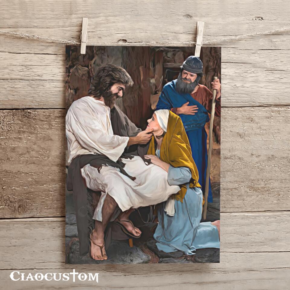 Jesus Canvas Painting 17 - Jesus Canvas Art - Jesus Poster - Jesus Canvas - Christian Gift - Ciaocustom